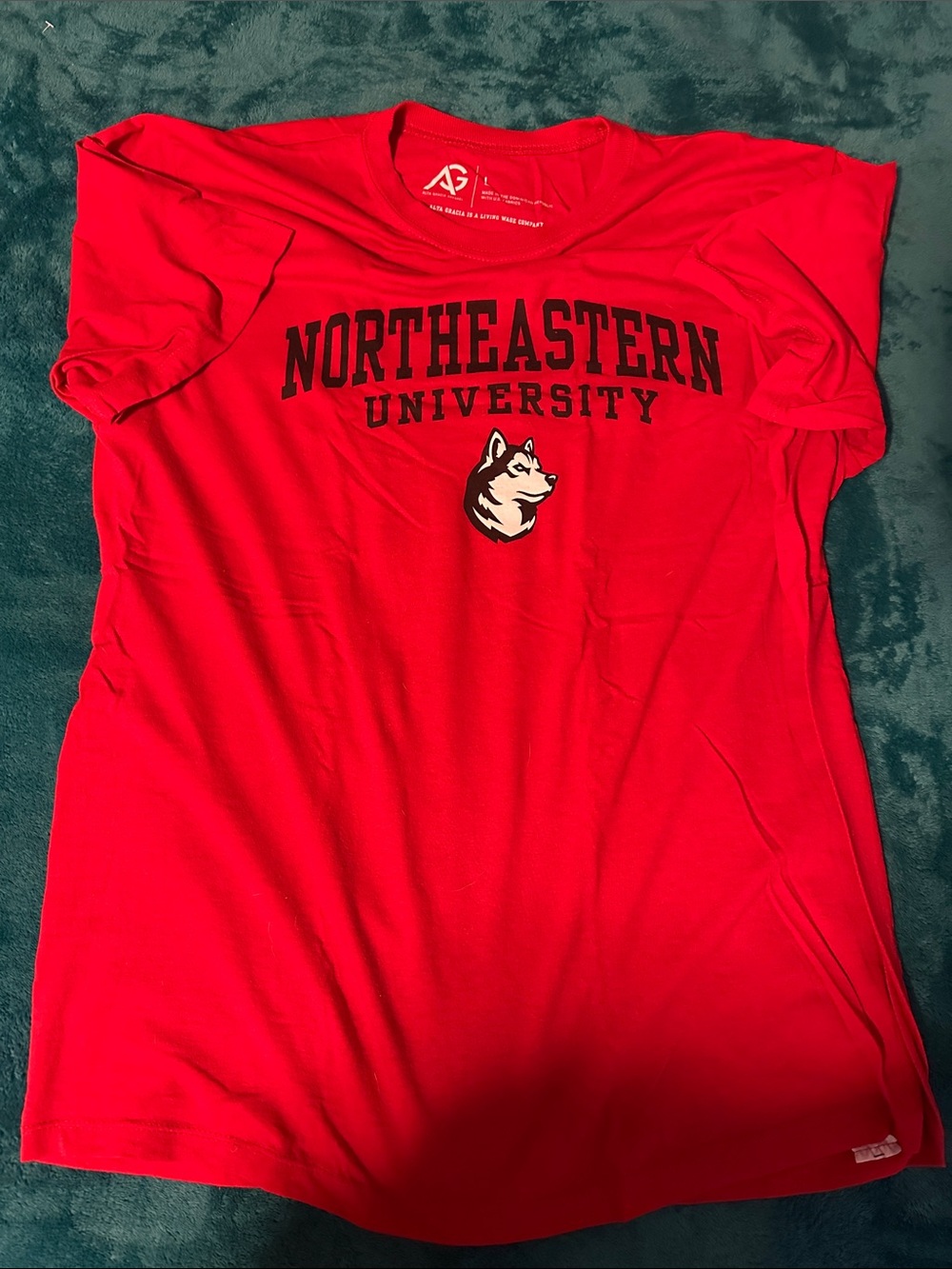 Northeastern University Women's Red Graphic Tee by A9